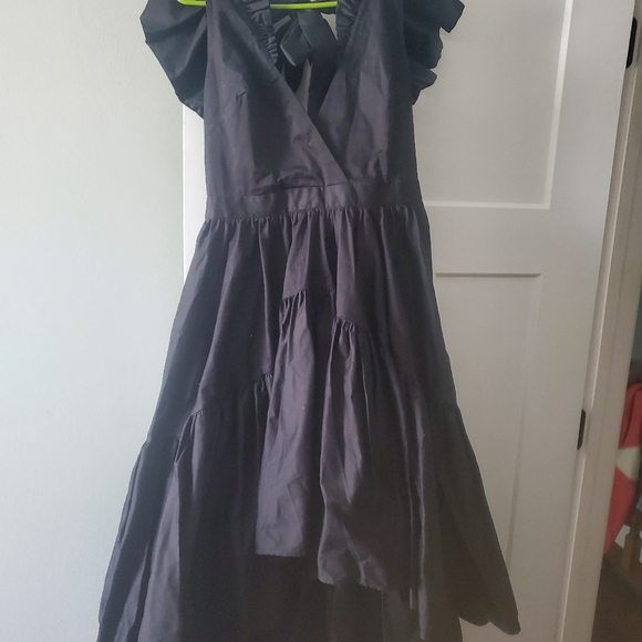 Making The Cut Elegant Black Evening Gown Size Small New Ruffle High Low - Picture 7 of 7